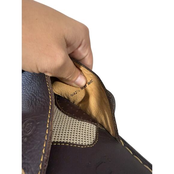 Born MARCO Dark Brown Criss Cross Sandal's Leather Men's Size 9 - Picture 5 of 7